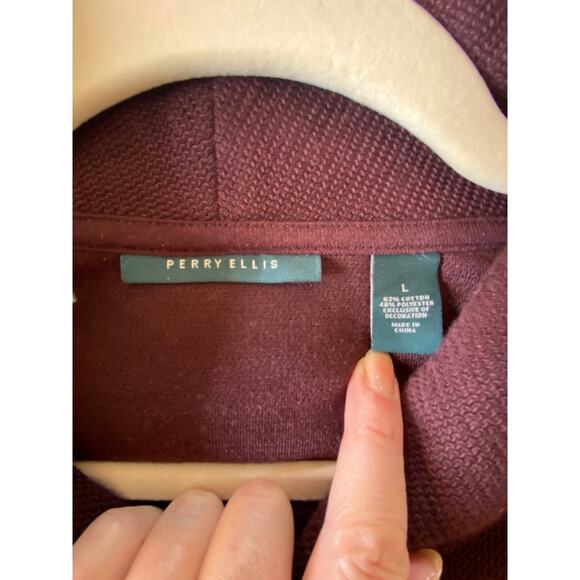 Perry Ellis Men’s Large Burgundy pullover L - Picture 4 of 4
